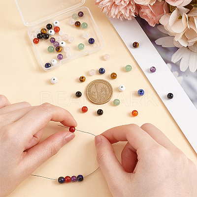 54pcs 9 Styles Natural Mixed Gemstone Beads G-OC0005-57-1
