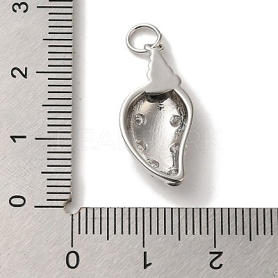 Rack Plating Brass Micro Pave Cubic Zirconia Pendants KK-U027-09-04P-1