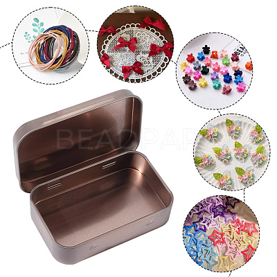 4Pcs Iron Jewelry Storage Boxes with Hinged Lid CON-SP0001-20C-1