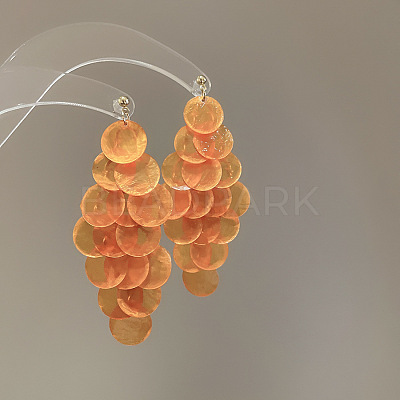 Shell Dangle Stud Earrings FS-WGED06D-17-1