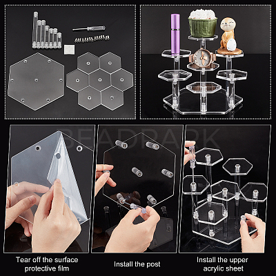 Acrylic Toy Model Display Stand ODIS-WH0001-06A-1