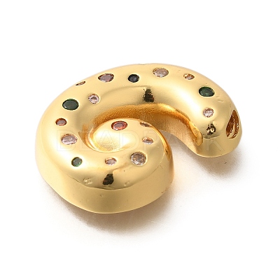 Brass Cubic Zirconia Pendants KK-M295-13G-G-1