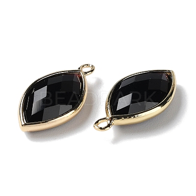 Natural Obsidian Pendants G-B009-01G-W-1