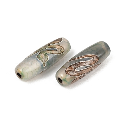 Tibetan Style dZi Beads TDZI-E004-58-1