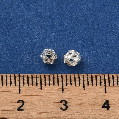 Brass Hollow Spacer Beads KK-P249-03A-S-1