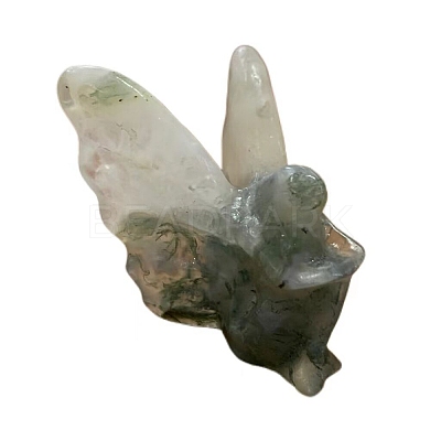 Natural Moss Agate Angel & Fairy Display Decorations PW-WG22967-02-1