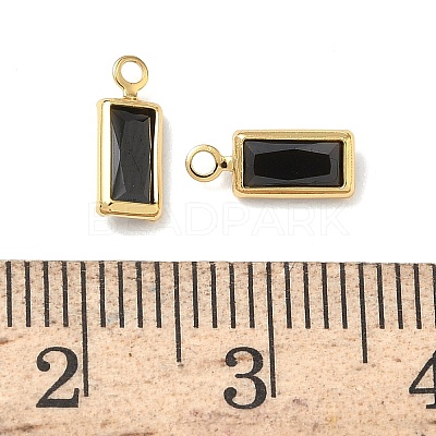 Brass Glass Charms KK-Z136-13G-03-1