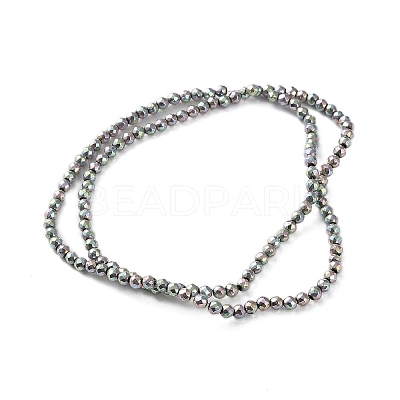 Electroplated Synthetic Non-magnetic Hematite Beads Strands G-C248-D01-3mm-02-1