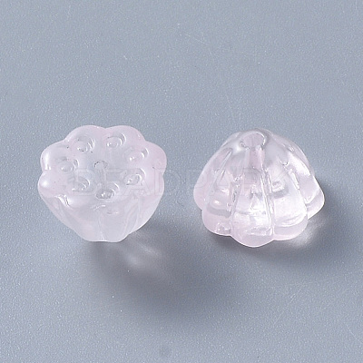 Transparent Baking Paint Glass Beads X-DGLA-T002-08C-1
