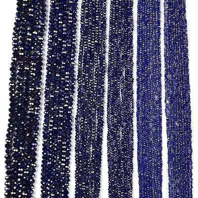 Electroplate Glass Beads Strands EGLA-A044-P2mm-B07-1
