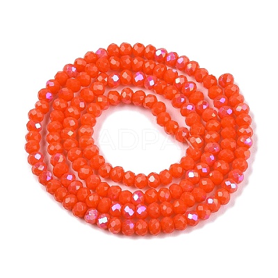 Electroplate Opaque Solid Color Glass Beads Strands EGLA-A044-P1mm-L21-1