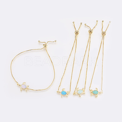 Adjustable Brass Bolo Bracelets BJEW-L618-02G-1