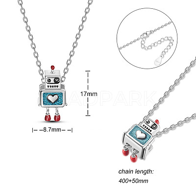 SHEGRACE Rhodium Plated 925 Sterling Silver Pendant Necklaces JN977A-1