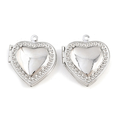 Rack Plating Brass Locket Pendants KK-F090-02P-1