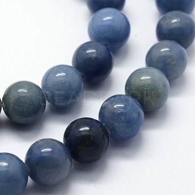 Dyed & Heated Natural Blue Aventurine Beads Strands G-I199-24-8mm-1