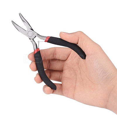 Carbon Steel Bent Nose Jewelry Plier for Jewelry Making Supplies P021Y-1