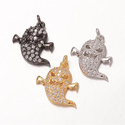 Halloween Brass Cubic Zirconia Pendants ZIRC-K026-02-M-NR-1