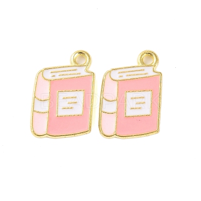 Golden Plated Alloy Enamel Pendants ENAM-Z017-12G-03-1