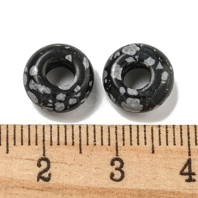 Synthetic Snowflake Obsidian Beads G-Q173-03A-02-1