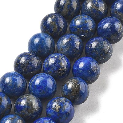 Natural Lapis Lazuli Beads Strands G-P348-01-8mm-1