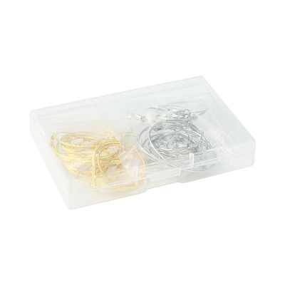 32Pcs 8 Styles Iron Huggie Hoop Earring Findings IFIN-FS0001-49A-1
