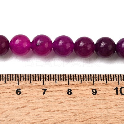 Natural Dyed White Jade Beads Strands G-M402-C03-30-1