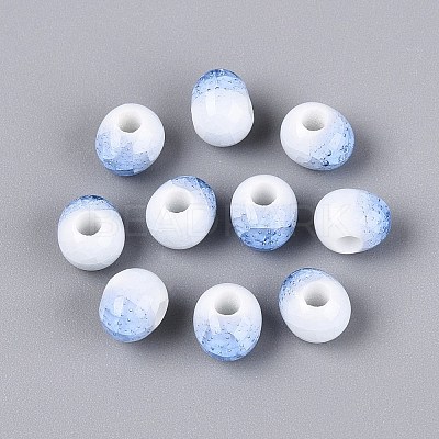 Handmade Crackle Porcelain Beads PORC-Q008-06A-06-1