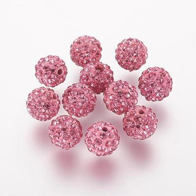 Polymer Clay Rhinestone Beads RB-K050-10mm-C25-1