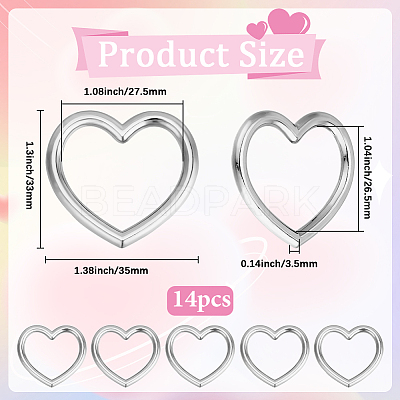 14Pcs Alloy Linking Rings FIND-BBC0003-98-1