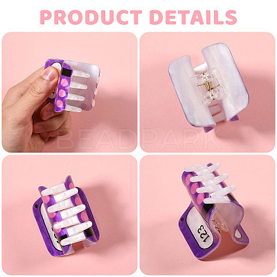 6Pcs 6 Style Acrylic Claw Hair Clips for Woman Girls Thick Hair PHAR-CA0001-006-1