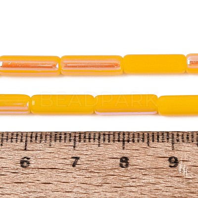 Electroplate Imitation Jade Glass Beads Strands EGLA-Q132-02A-D02-1