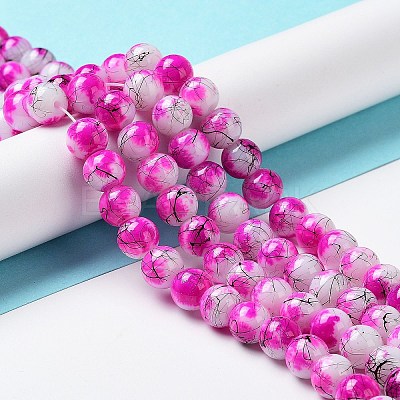 Drawbench & Baking Paint Glass Beads Strands GLAA-S176-09-1