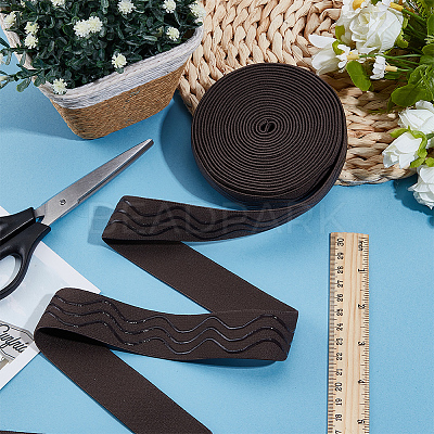 5 Yards Polyester Non-slip Elastic Bands SRIB-GF0001-62B-1