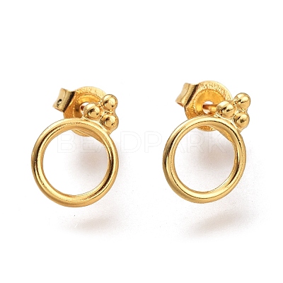 304 Stainless Steel Stud Earrings EJEW-H100-02G-1