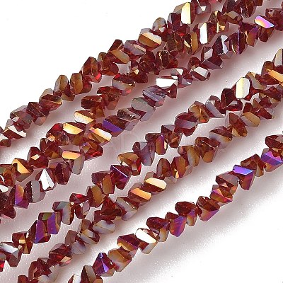 Electroplate Transparent Glass Beads Strands EGLA-P061-04C-AB03-1