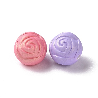 Spray Painted ABS Plastic Beads KY-G025-04-1