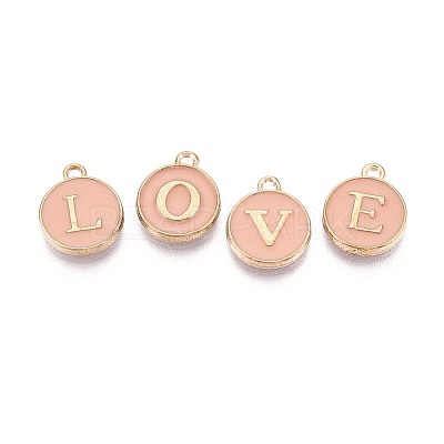 Initial Letter A~Z Alphabet Enamel Charms ENAM-Q437-04-1