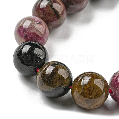 Natural Multicolor Tourmaline Beads strands G-C076-6mm-10-1