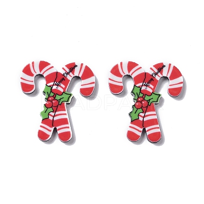Christmas Style Printed Acrylic Cabochons MACR-O045-01F-1