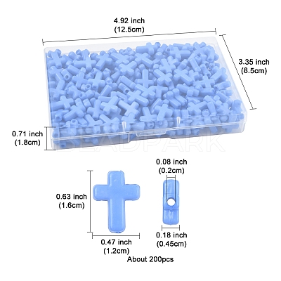 200Pcs Opaque Acrylic Beads SACR-FS0001-39G-1