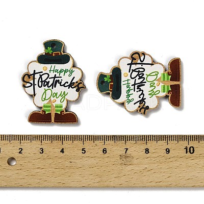 St. Patrick's Day Themes Printed Wood Pendants WOOD-V002-02F-1