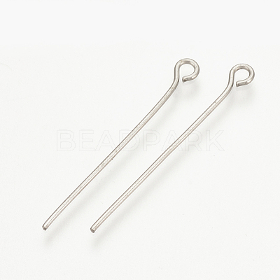 Tarnish Resistant 304 Stainless Steel Eye Pin STAS-S076-74-20mm-1