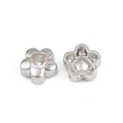 Brass Micro Pave Cubic Zirconia Beads KK-A269-56P-1