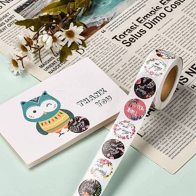 1 Inch Thank You Theme Self-Adhesive Paper Stickers DIY-K027-B04-1