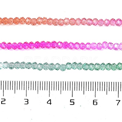 Transparent Painted Glass Beads Strands X-DGLA-A034-T2mm-A03-1