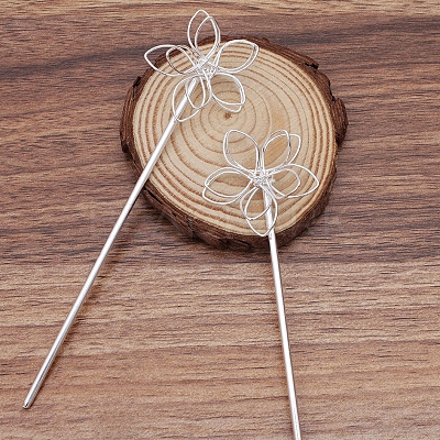Iron Hair Stick Findings OHAR-PW0001-325S-1