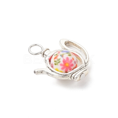 Opaque Printed Acrylic Pendants PALLOY-JF04497-1