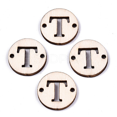 Unfinished Natural Poplar Wood Links Connectors WOOD-S045-140A-01T-1
