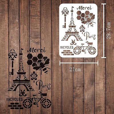 Large Plastic Reusable Drawing Painting Stencils Templates DIY-WH0202-034-1
