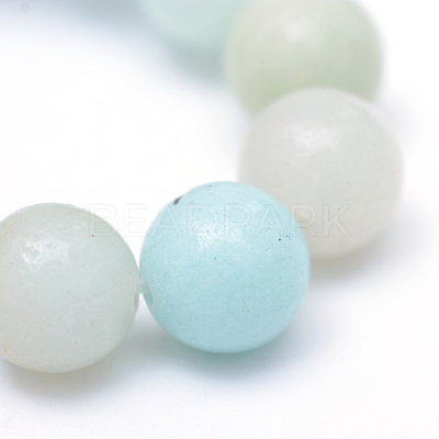 Round Natural Grade A Amazonite Bead Strands X-G-R345-4mm-16-1